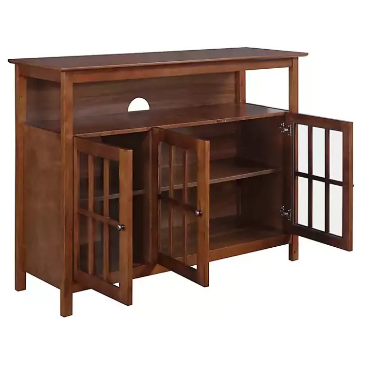 Kirklands Home Tv Stands & Media Consoles|Tiered Deluxe Cali Media Cabinet Brown