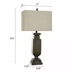 Kirklands Home Table Lamps|Brown Traditional Rectangular Table Lamp
