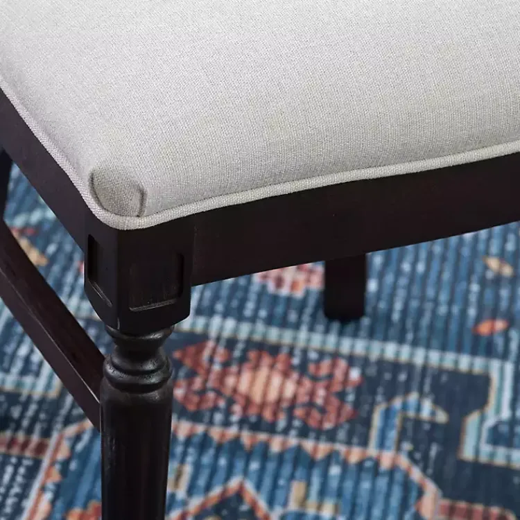 Kirklands Home Dining Chairs|Brown Upholstered Oval Dining Chairs, Set of 2 White