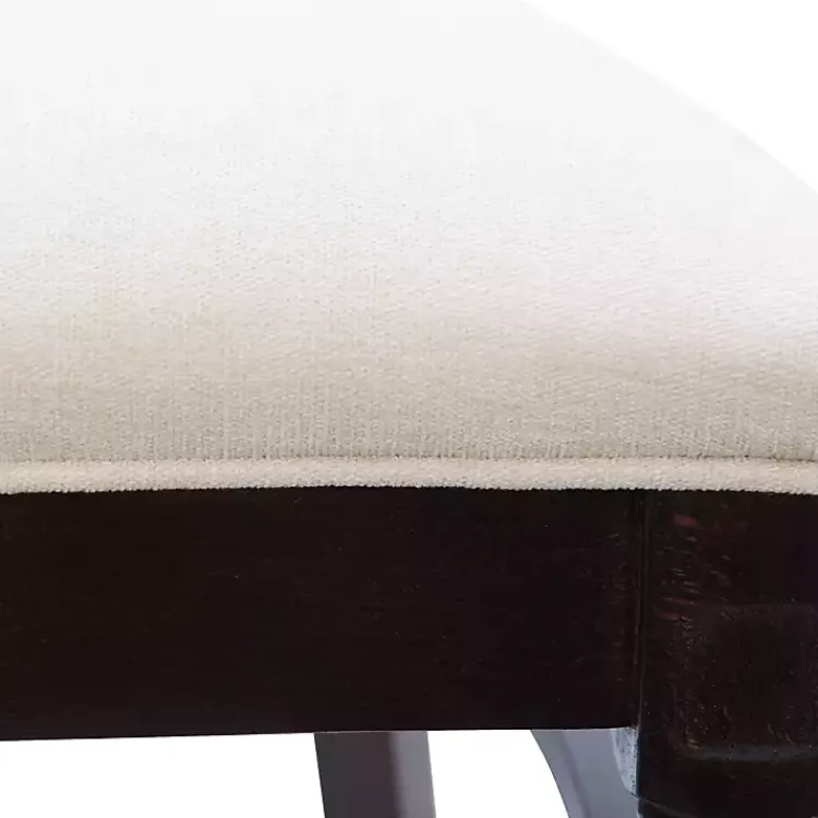 Kirklands Home Dining Chairs|Brown Upholstered Oval Dining Chairs, Set of 2 White