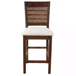 Kirklands Home Bar Stools & Counter Height Stools|Brown Wilbur Cane Back Counter Stools, Set of 2