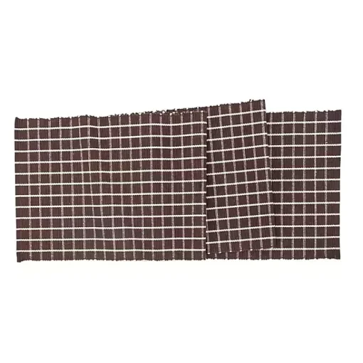 Best Brown Windowpane Plaid Table Runner Fall