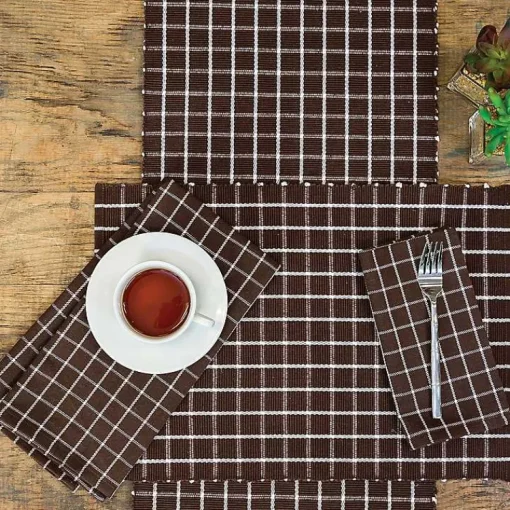 Best Brown Windowpane Plaid Table Runner Fall