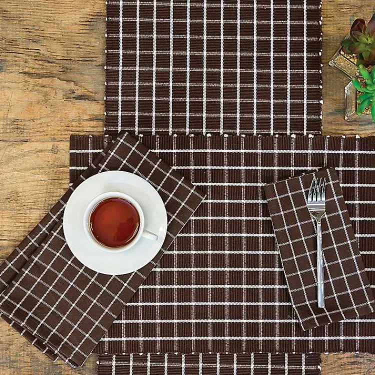 Best Brown Windowpane Plaid Table Runner Fall
