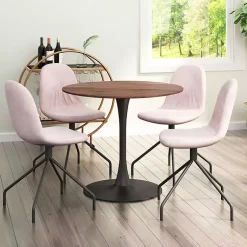 Kirklands Home Dining Tables|Brown Wood and Black Metal Bistro Dining Table