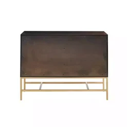 Kirklands Home Tv Stands & Media Consoles|Wood and Gold Martha Stewart Cabinet Brown