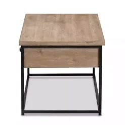 Kirklands Home Coffee Tables|Wood and Metal 2-Drawer Coffee Table Brown