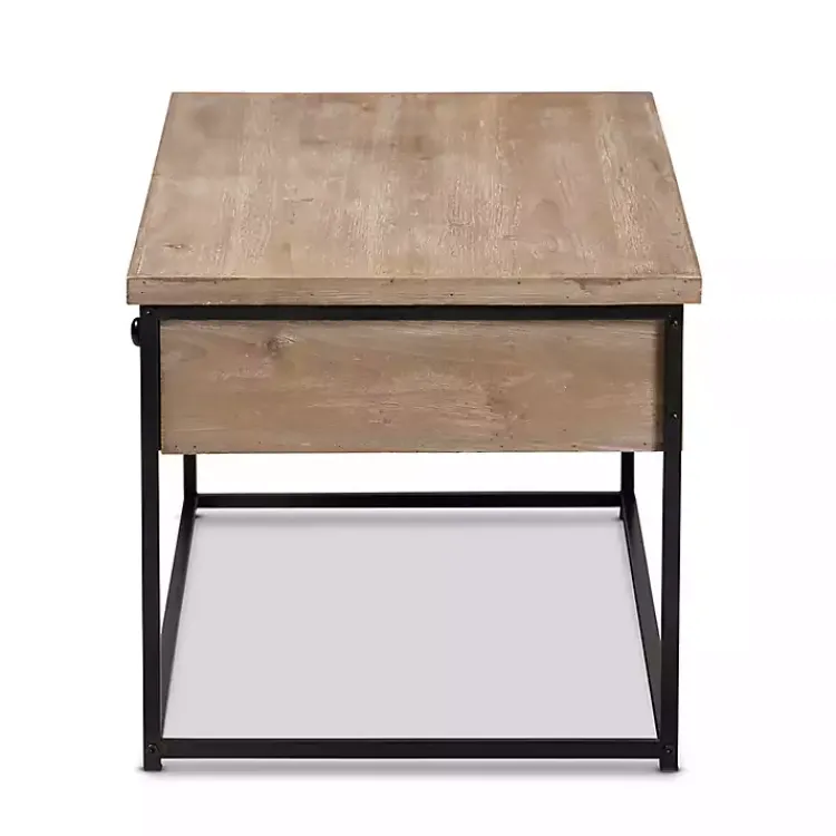 Kirklands Home Coffee Tables|Wood and Metal 2-Drawer Coffee Table Brown