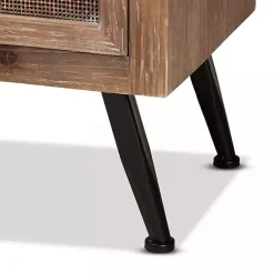Kirklands Home Cabinets & Sideboards|Wood and Rattan 3-Drawer Cabinet Brown