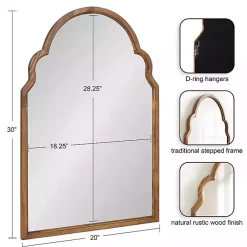 Kirklands Home Decorative Mirrors|Brown Wood Arch Hogan Wall Mirror
