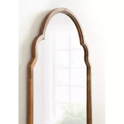 Kirklands Home Decorative Mirrors|Brown Wood Arch Hogan Wall Mirror