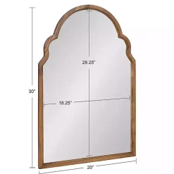 Kirklands Home Decorative Mirrors|Brown Wood Arch Hogan Wall Mirror