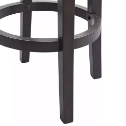 Kirklands Home Bar Stools & Counter Height Stools|Brown Wood Backless Swivel 2-pc. Bar Stool Set Gray