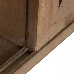 Kirklands Home Wall Storage|Wood Barn Door 5-Shelf Wall Cabinet Brown