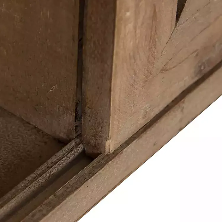 Kirklands Home Wall Storage|Wood Barn Door 5-Shelf Wall Cabinet Brown