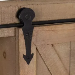 Kirklands Home Wall Storage|Wood Barn Door 5-Shelf Wall Cabinet Brown