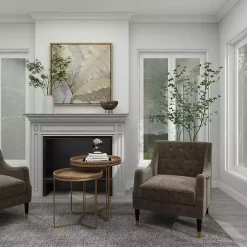 Kirklands Home Accent & End Tables|Wood Beaded Nesting Side Tables, Set of 2 Brown