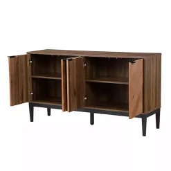 Kirklands Home Cabinets & Sideboards|Wood Chevron 4-Door Sideboard Brown