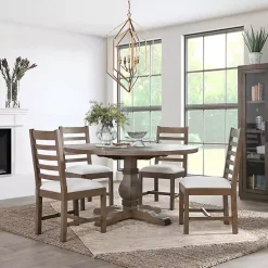 Kirklands Home Dining Chairs|Brown Wood Farmhouse Dining Chairs, Set of 2