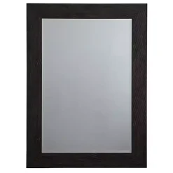 Kirklands Home Decorative Mirrors|Brown Wood Framed Beveled Edge Wall Mirror