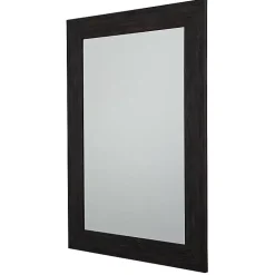 Kirklands Home Decorative Mirrors|Brown Wood Framed Beveled Edge Wall Mirror