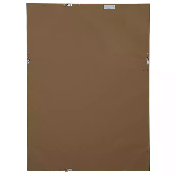 Kirklands Home Decorative Mirrors|Brown Wood Framed Beveled Edge Wall Mirror