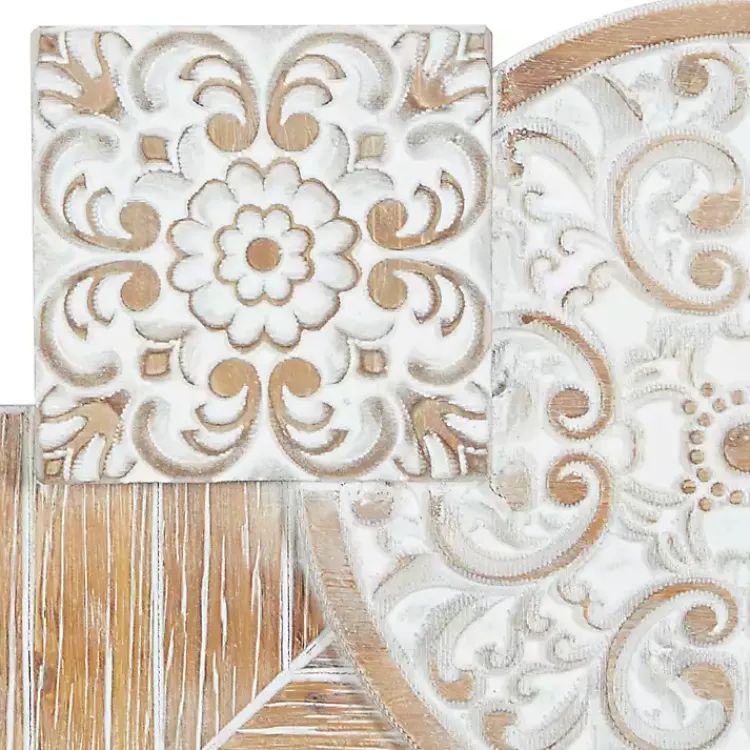 Kirklands Home Wall Plaques|Brown Wood Geometric Layered Shapes Wall Plaque