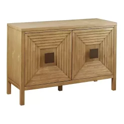 Kirklands Home Entryway Furniture|Wood Layered Doors Cabinet Brown