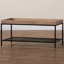 Kirklands Home Coffee Tables|Wood Raised Edge Coffee Table Brown