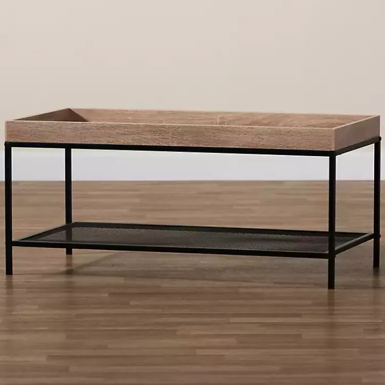 Kirklands Home Coffee Tables|Wood Raised Edge Coffee Table Brown
