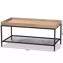 Kirklands Home Coffee Tables|Wood Raised Edge Coffee Table Brown