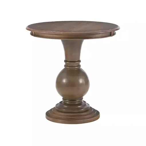 Kirklands Home Accent & End Tables|Wood Round Base Side Table Brown