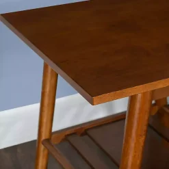 Kirklands Home Coffee Tables|Wood Slatted Bottom Shelf Coffee Table Brown