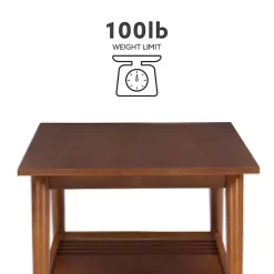 Kirklands Home Coffee Tables|Wood Slatted Bottom Shelf Coffee Table Brown