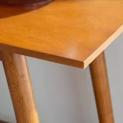 Kirklands Home Console Tables|Wood Slatted Bottom Shelf Console Table Brown