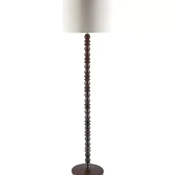 Kirklands Home Floor Lamps|Wood Spindle Paduak Floor Lamp Brown