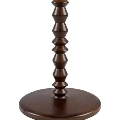 Kirklands Home Floor Lamps|Wood Spindle Paduak Floor Lamp Brown