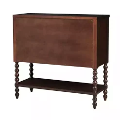 Kirklands Home Cabinets & Sideboards|Wood Turned Legs 2-Drawer Chest Brown