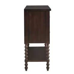 Kirklands Home Cabinets & Sideboards|Wood Turned Legs 2-Drawer Chest Brown