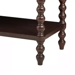 Kirklands Home Cabinets & Sideboards|Wood Turned Legs 2-Drawer Chest Brown