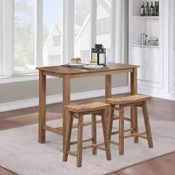 Kirklands Home Bar Stools & Counter Height Stools|Wooden Saddle Seat Counter Stool Brown