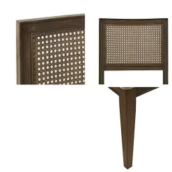 Kirklands Home Dining Chairs|Woven Back Dining Chairs, Set of 2 Brown