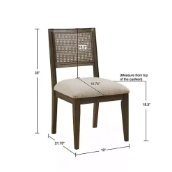 Kirklands Home Dining Chairs|Woven Back Dining Chairs, Set of 2 Brown