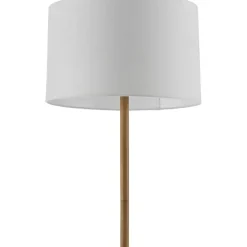 Kirklands Home Floor Lamps|Brown Woven Marni Floor Lamp White