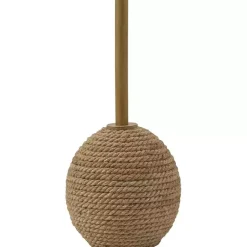 Kirklands Home Floor Lamps|Brown Woven Marni Floor Lamp White