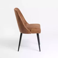 Kirklands Home Dining Chairs|Wyatt Faux Leather Dining Chairs, Set of 2 Brown