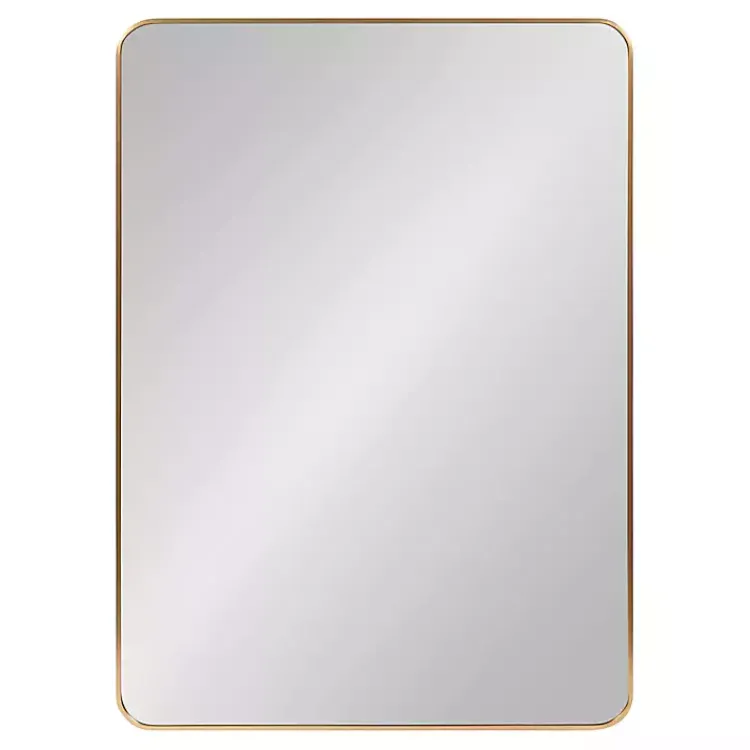 Kirklands Home Decorative Mirrors|Brushed Gold Sada Wall Mirror