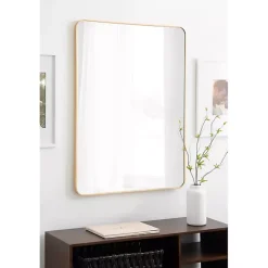 Kirklands Home Decorative Mirrors|Brushed Gold Sada Wall Mirror