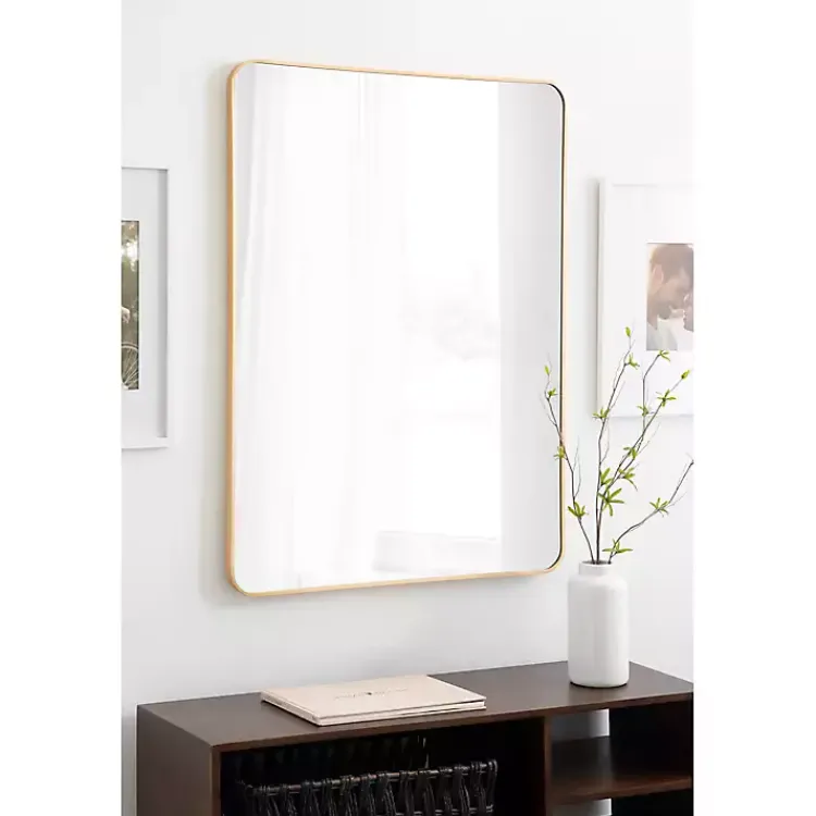 Kirklands Home Decorative Mirrors|Brushed Gold Sada Wall Mirror
