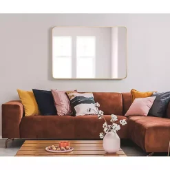 Kirklands Home Decorative Mirrors|Brushed Gold Sada Wall Mirror